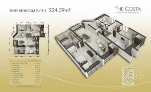 3-bed Suite B 224m2